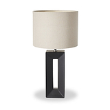 Block Ceramic Tall Table Lamp Black from Roseland Furniture