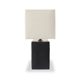 Block Ceramic Table Lamp Black from Roseland Furniture
