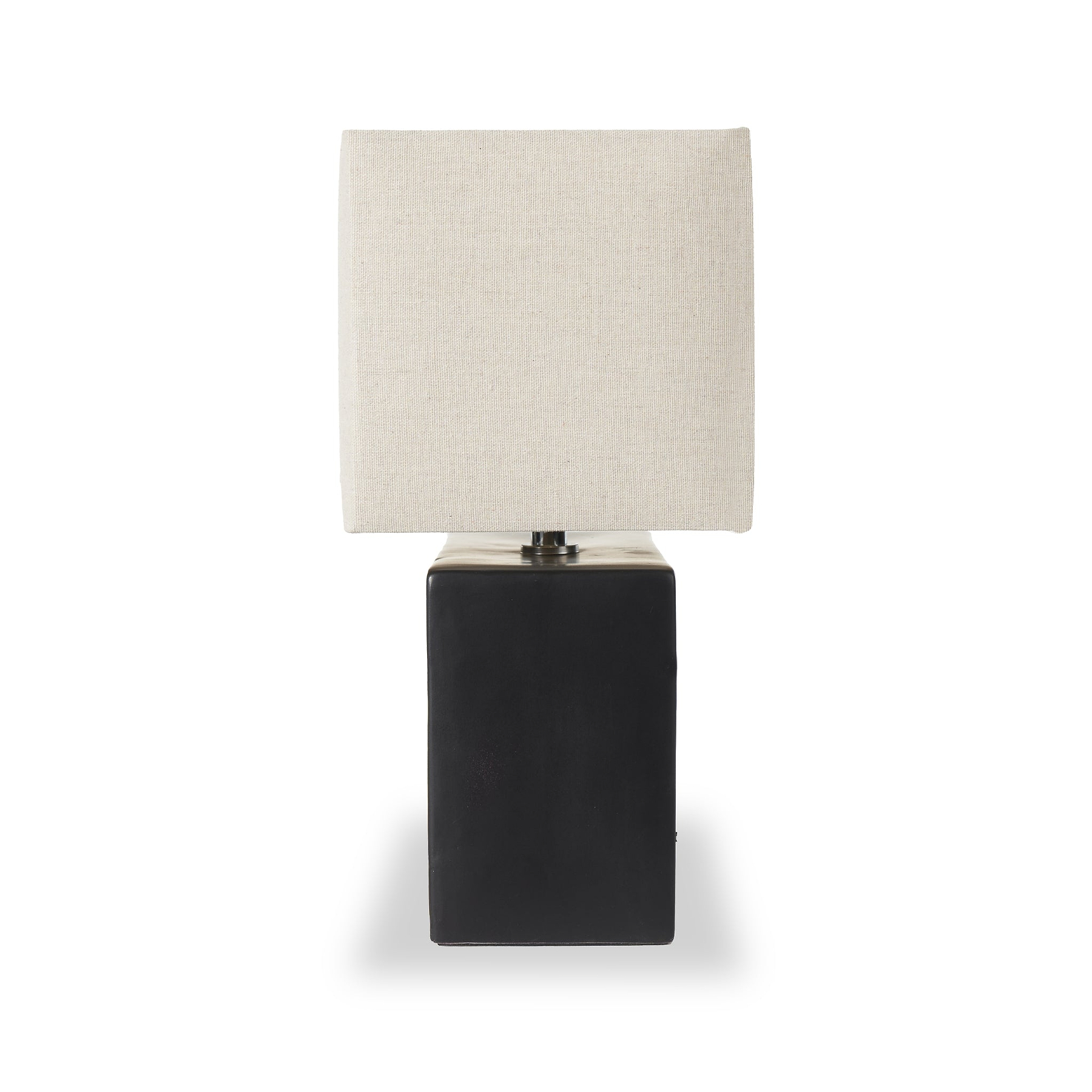 Block Ceramic Table Lamp Black from Roseland Furniture