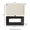 Block Ceramic Table Lamp Black from Roseland Furniture