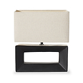 Block Ceramic Table Lamp Black from Roseland Furniture