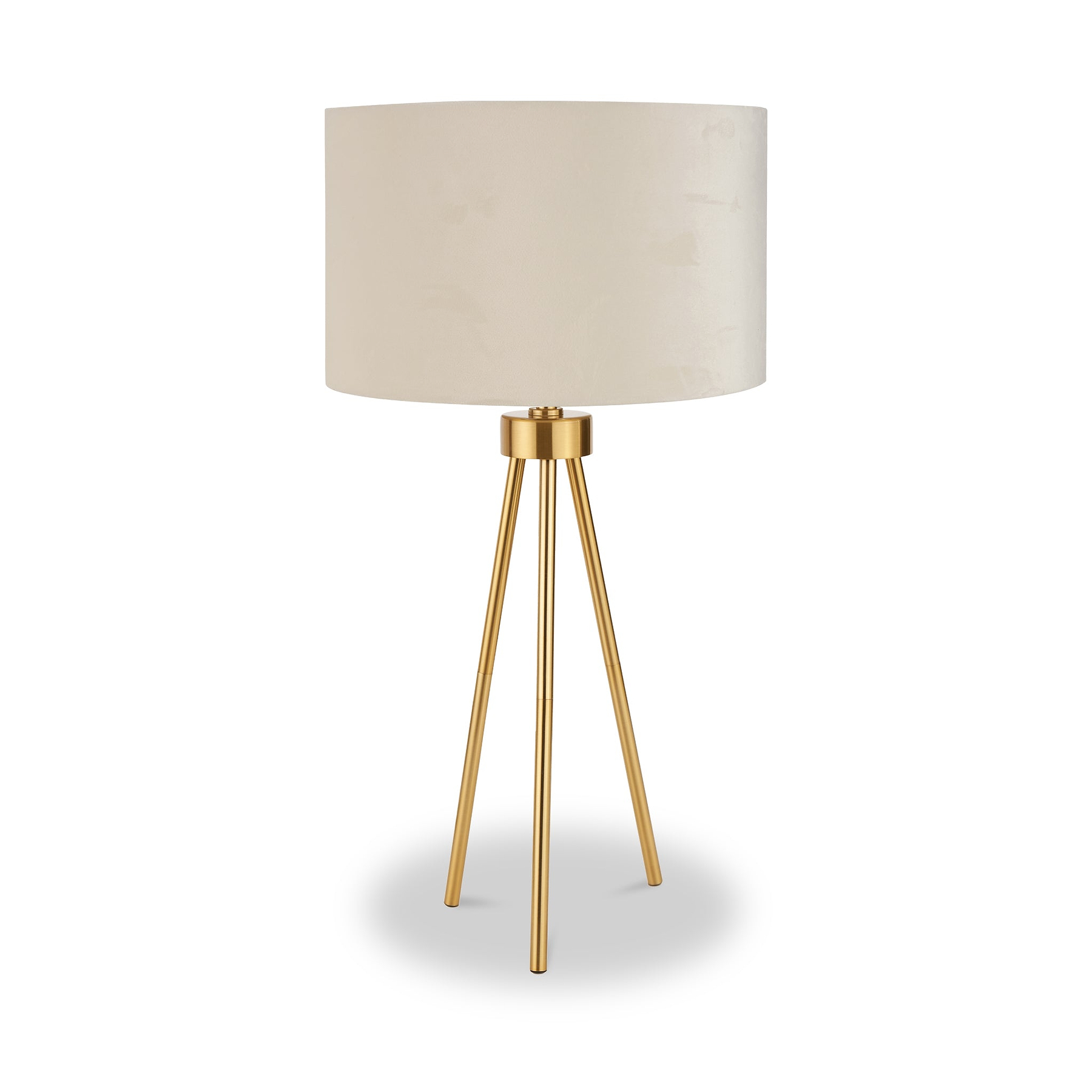 Houston Brushed Brass Tripod Table Lamp from Roseland Furniture