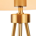 Houston Brushed Brass Tripod Table Lamp from Roseland Furniture