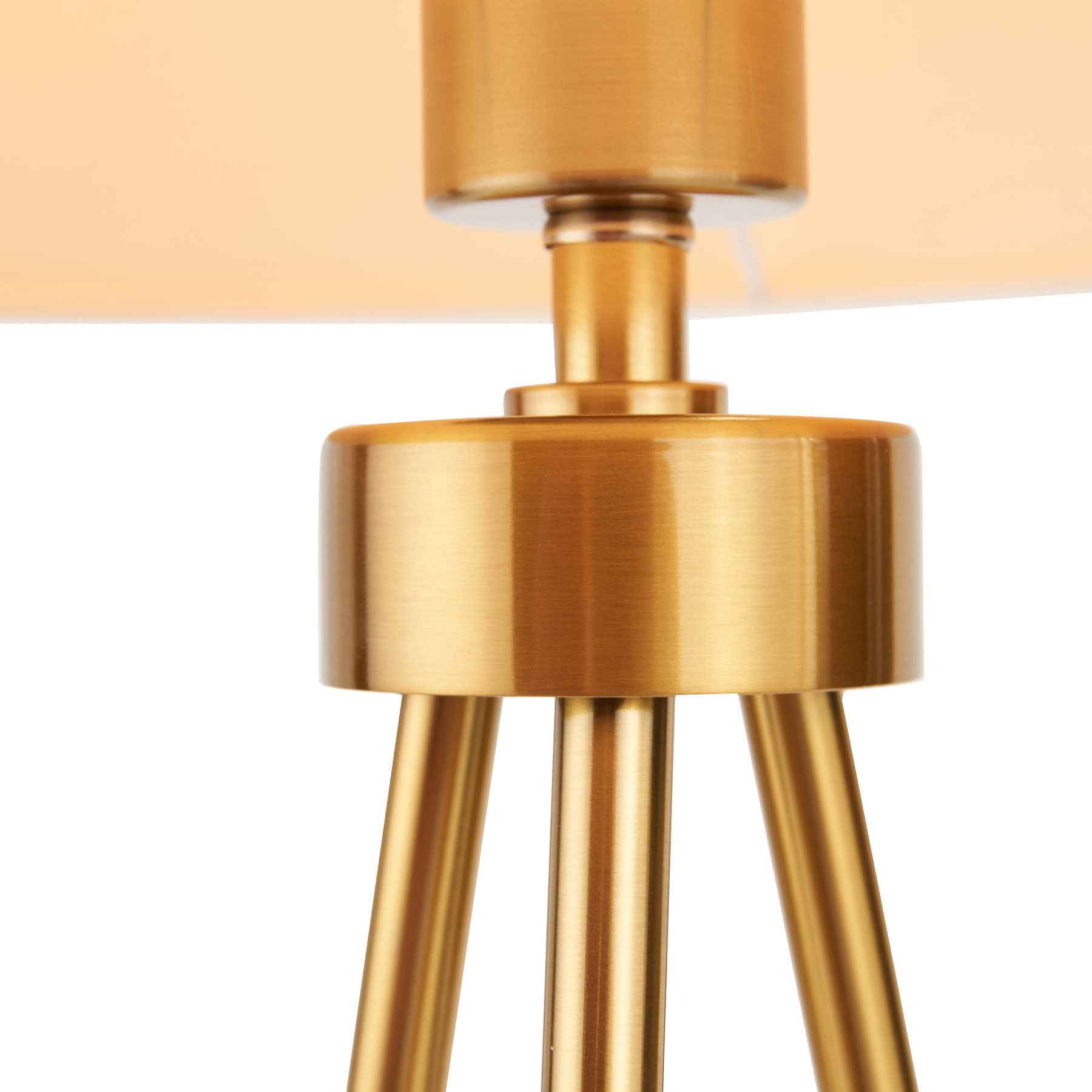 Houston Brushed Brass Tripod Table Lamp from Roseland Furniture