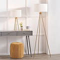 Houston Brushed Brass Tripod Table Lamp from Roseland Furniture