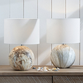 Viejo Stone Effect Ceramic Table Lamp Grey from Roseland Furniture