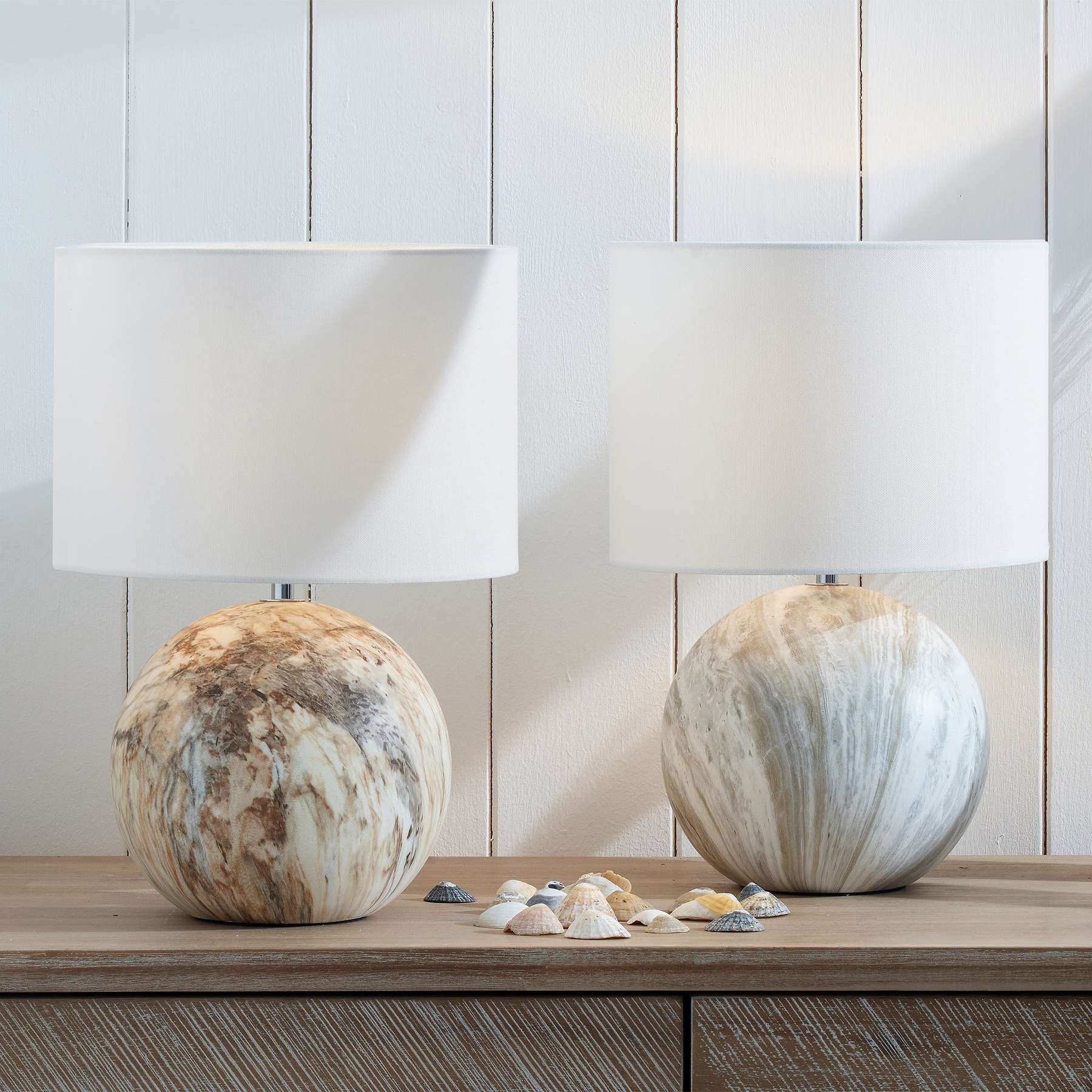 Viejo Stone Effect Ceramic Table Lamp Grey from Roseland Furniture