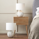 Viejo Stone Effect Ceramic Table Lamp Grey from Roseland Furniture