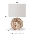 Viejo Stone Effect Ceramic Table Lamp Natural from Roseland Furniture
