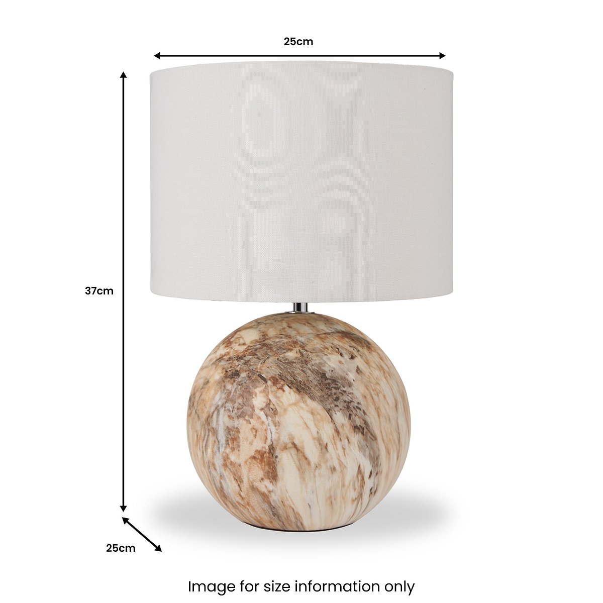 Viejo Stone Effect Ceramic Table Lamp Natural from Roseland Furniture