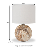 Viejo Stone Effect Ceramic Table Lamp Natural from Roseland Furniture