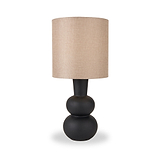 Aaliyah Curved Bottle Ceramic Table Lamp Black from Roseland Furniture