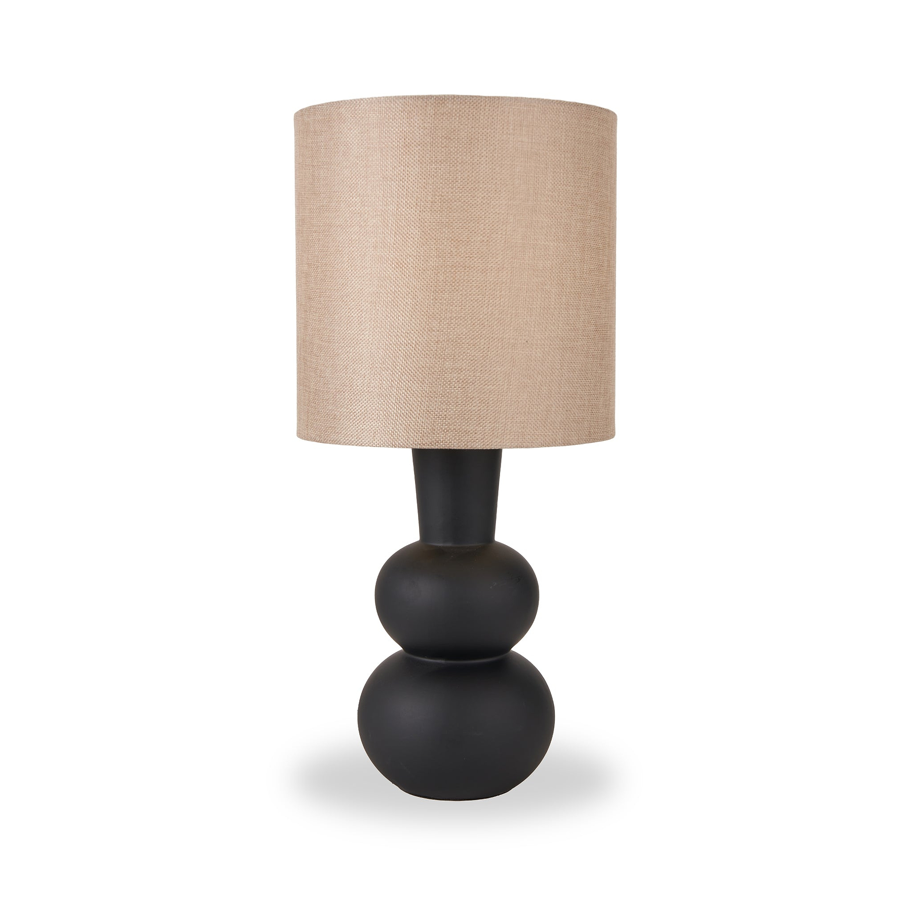 Aaliyah Curved Bottle Ceramic Table Lamp Black from Roseland Furniture