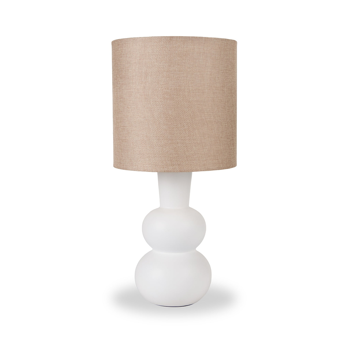Aaliyah Curved Bottle Ceramic Table Lamp White from Roseland Furniture
