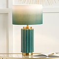 Lushan Scalloped Ceramic Table Lamp Green from Roseland Furniture
