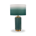 Lushan Scalloped Ceramic Table Lamp Green from Roseland Furniture