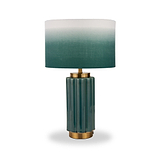 Lushan Scalloped Ceramic Table Lamp Green from Roseland Furniture
