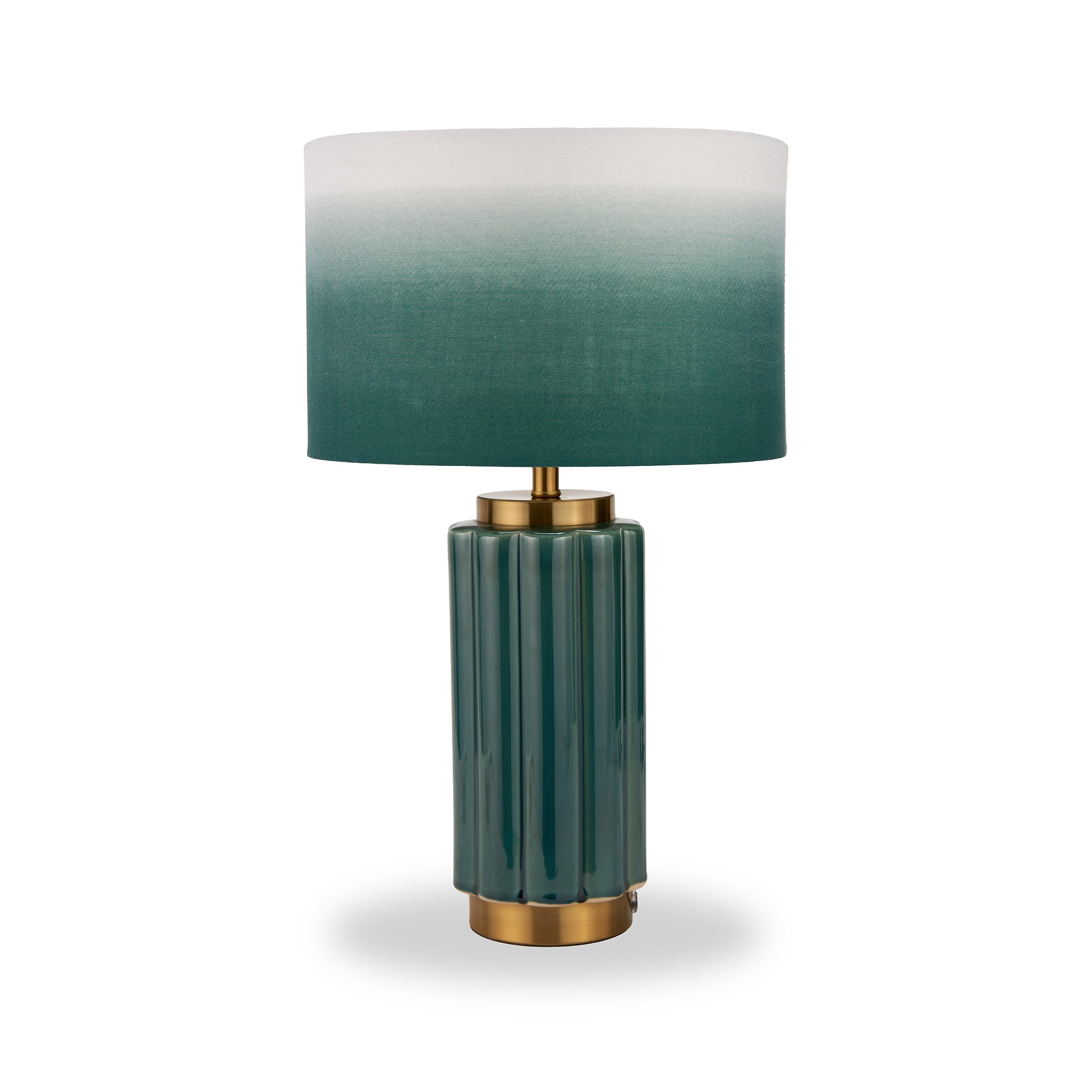 Lushan Scalloped Ceramic Table Lamp Green from Roseland Furniture