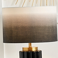 Lushan Scalloped Ceramic Table Lamp Black from Roseland Furniture