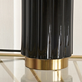 Lushan Scalloped Ceramic Table Lamp Black from Roseland Furniture