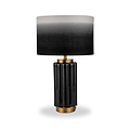 Lushan Scalloped Ceramic Table Lamp Black from Roseland Furniture