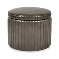 Alessandro Leather Storage Pouffe from Roseland Furniture