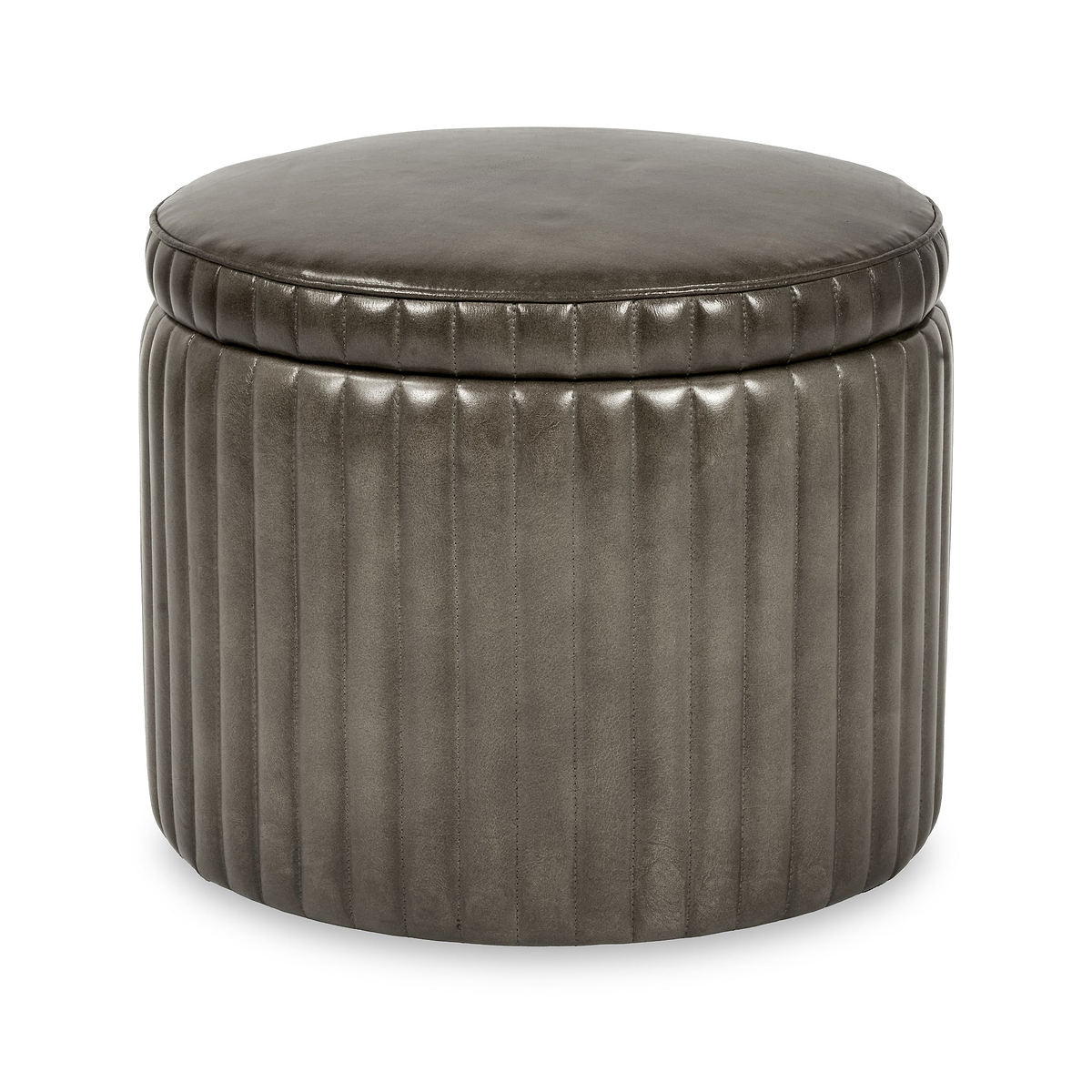 Alessandro Leather Storage Pouffe from Roseland Furniture