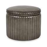 Alessandro Leather Storage Pouffe from Roseland Furniture