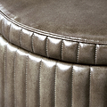 Alessandro Leather Storage Pouffe from Roseland Furniture