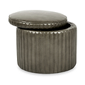 Alessandro Leather Storage Pouffe from Roseland Furniture