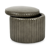 Alessandro Leather Storage Pouffe from Roseland Furniture