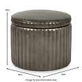 Alessandro Leather Storage Pouffe from Roseland Furniture