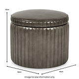 Alessandro Leather Storage Pouffe from Roseland Furniture
