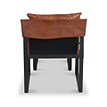 Nico Leather Accent Chair Footstool Brown from Roseland Furniture