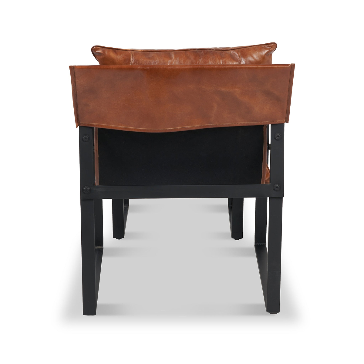 Nico Leather Accent Chair Footstool Brown from Roseland Furniture