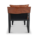 Nico Leather Accent Chair Footstool Brown from Roseland Furniture