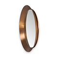 Venice Angled Frame Round Wall Mirror BGold L from Roseland Furniture