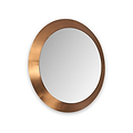 Venice Angled Frame Round Wall Mirror BGold S from Roseland Furniture