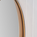 Venice Angled Frame Round Wall Mirror BGold S from Roseland Furniture