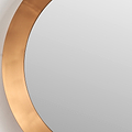 Venice Angled Frame Round Wall Mirror BGold S from Roseland Furniture