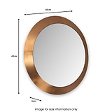 Venice Angled Frame Round Wall Mirror BGold S from Roseland Furniture