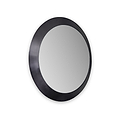 Venice Angled Frame Round Wall Mirror Graphite S from Roseland Furniture