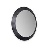Venice Angled Frame Round Wall Mirror Graphite S from Roseland Furniture
