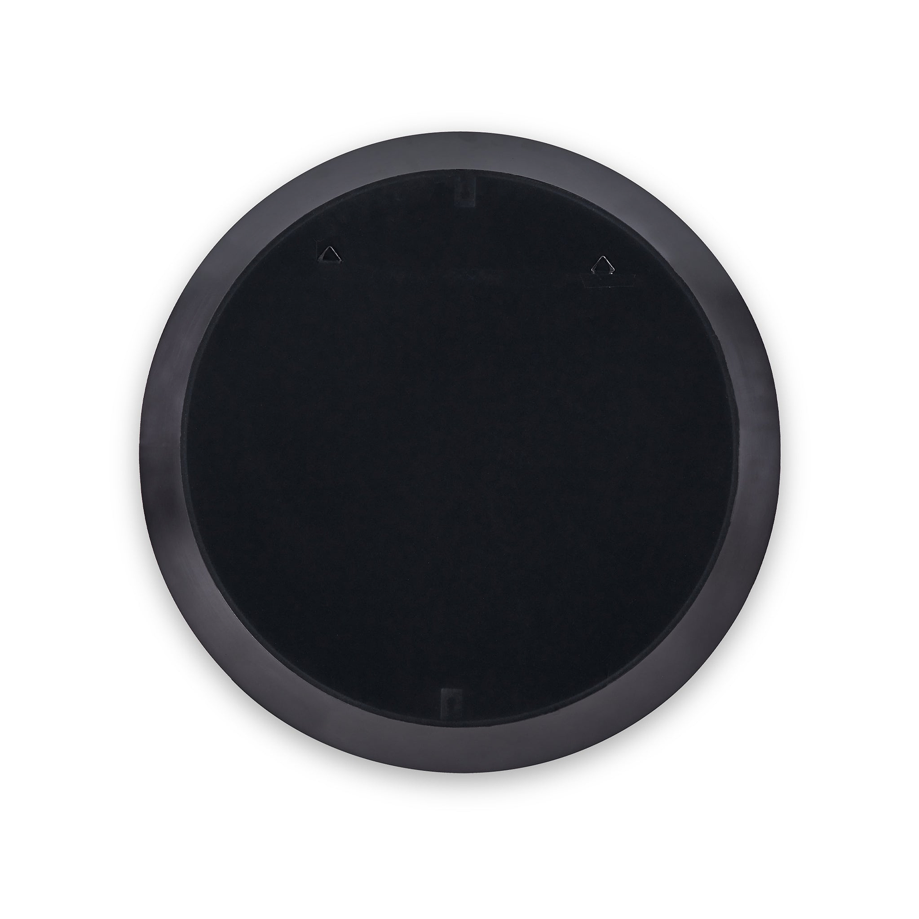 Venice Angled Frame Round Wall Mirror Graphite S from Roseland Furniture
