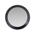 Venice Angled Frame Round Wall Mirror Graphite S from Roseland Furniture