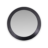 Venice Angled Frame Round Wall Mirror Graphite S from Roseland Furniture