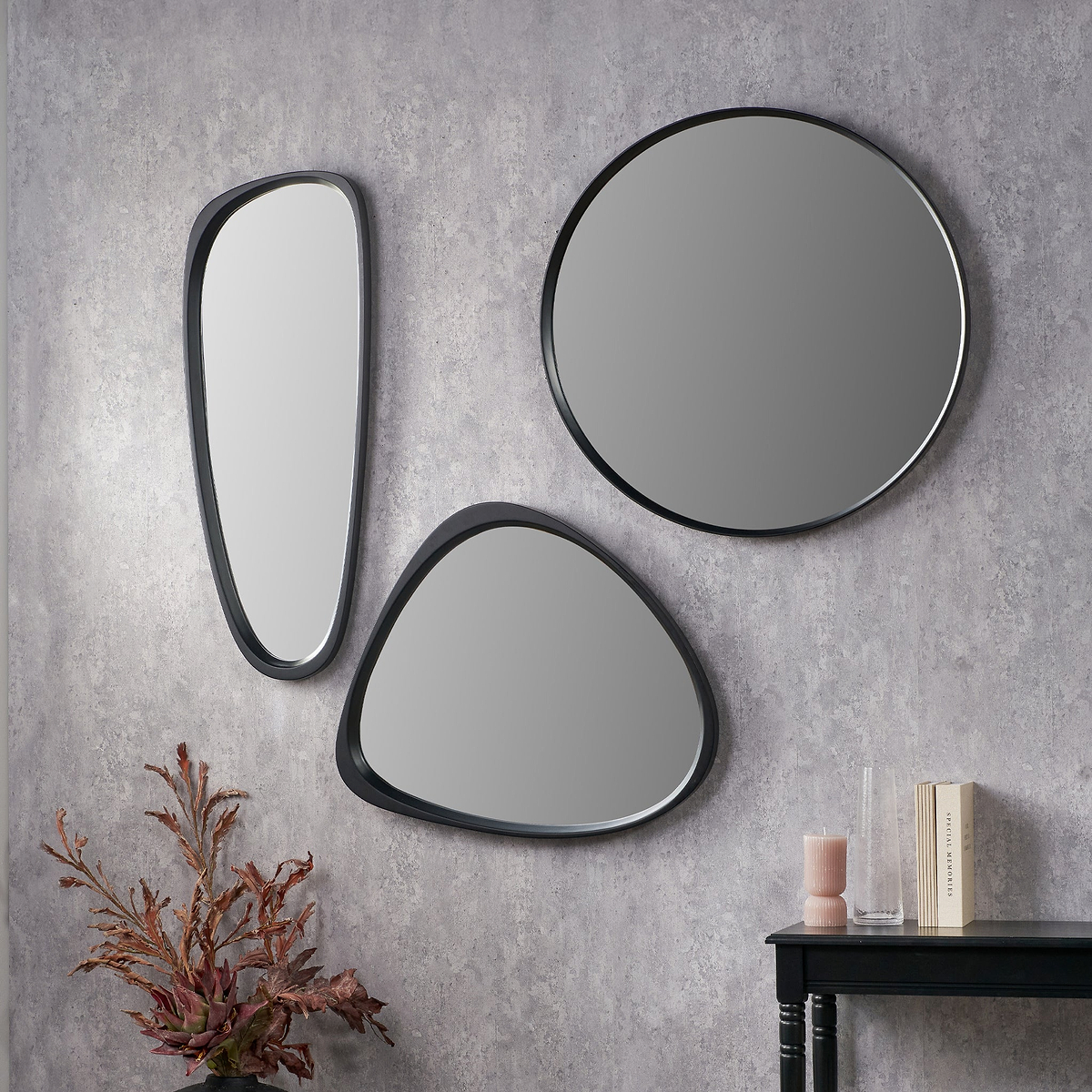 Aster Deep Edge Round Wall Mirror from Roseland Furniture