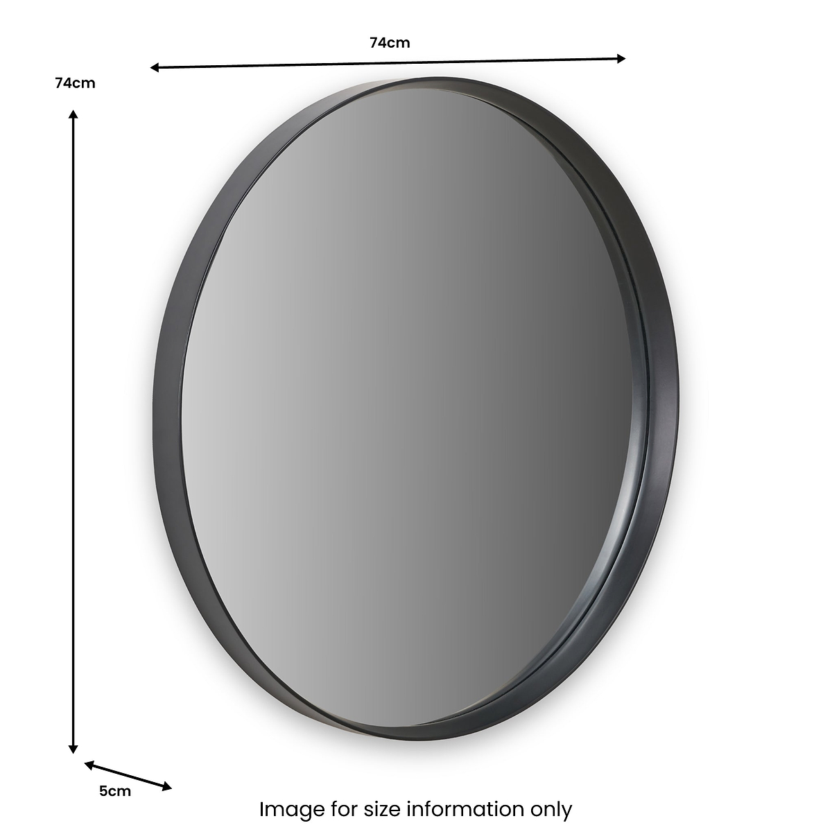 Aster Deep Edge Round Wall Mirror from Roseland Furniture
