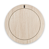 Travertine Effect Round Wall Mirror from Roseland Furniture