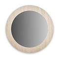 Travertine Effect Round Wall Mirror from Roseland Furniture